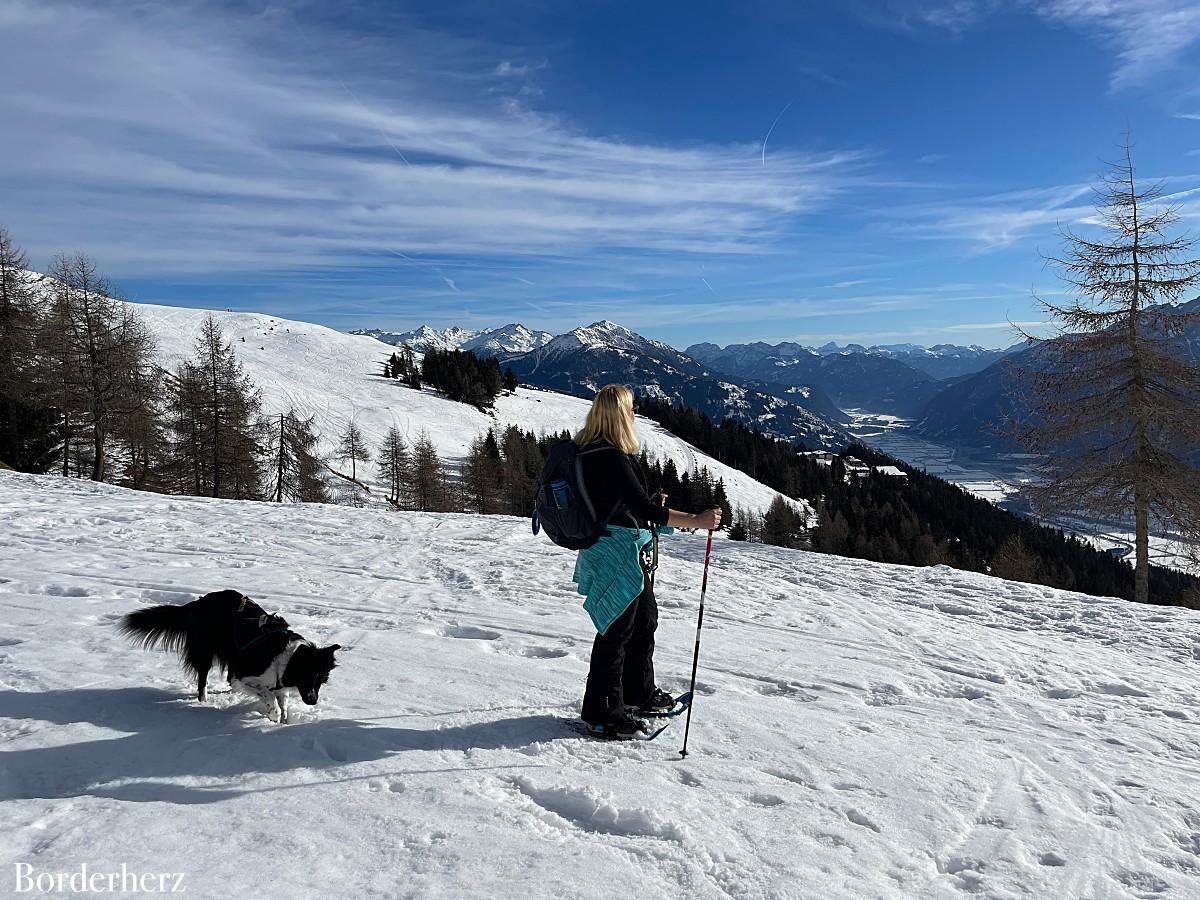 Schneeschuhwanderung mit Hund