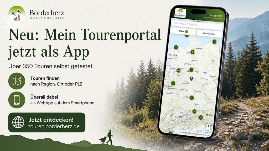 Outdoorblog und interaktives Tourenportal 8 WebApp Wanderungen Borderherz Outdoortrails